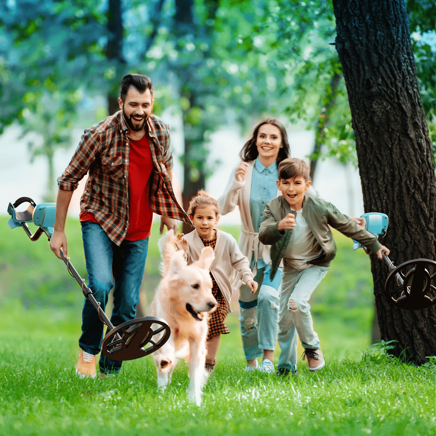Metal Detector for Adults & Kids, Professional Cordless with 10" Waterproof Coil, Advanced DSP Chip, 5 Modes, Blue