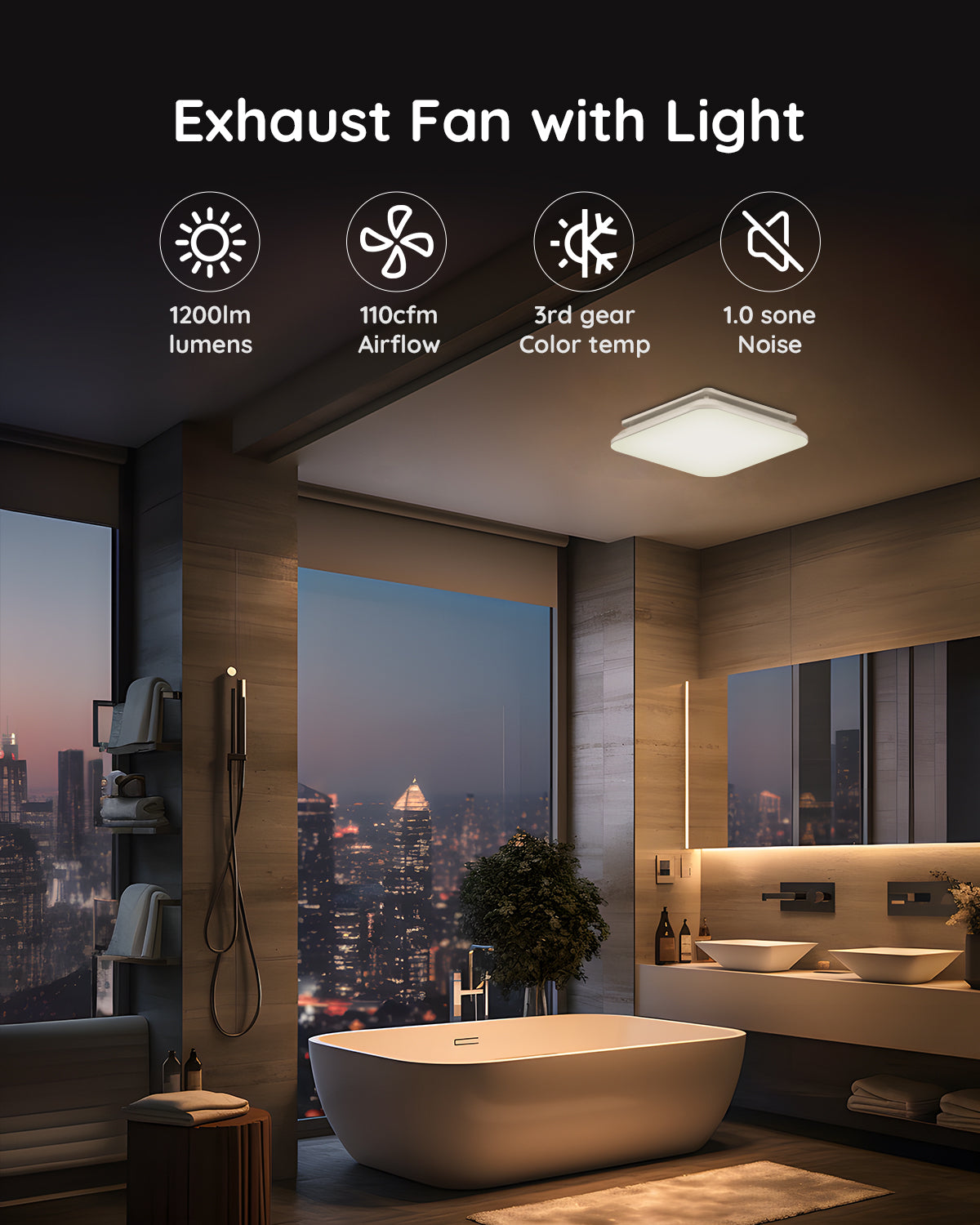 Bathroom Exhaust Fan with Light