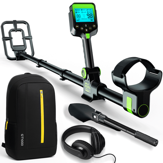 Metal Detector for Adults Waterproof - Adjustable Retractable Foldable Metal Detector Waterproof High Accuracy Gold Detector, Backlit LCD Display,Up to 20 Hours of Extended Runtime, Adjustable Retrac