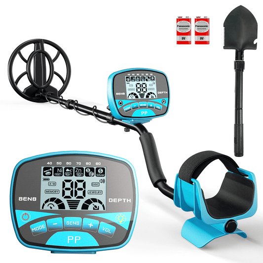 Metal Detector for Adults & Kids, Professional Cordless with 10" Waterproof Coil, Advanced DSP Chip, 5 Modes, Blue